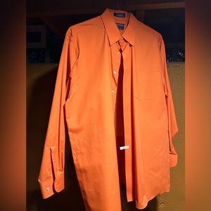 Stafford orange dress shirt XL 17 34/35